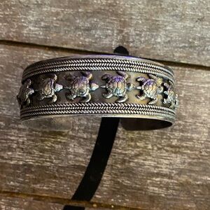 Sterling Silver 925 Turtle Cuff Bracelet